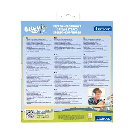 Casque stéréo filaire pliable avec limitation de volume d'écoute bluey MULTICOLORE 4 - vertbaudet enfant 