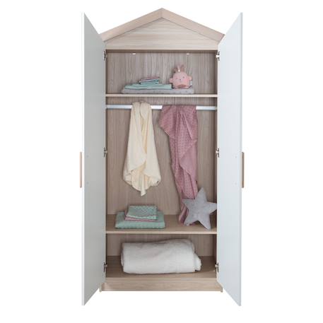 Chambre bébé évolutive complète avec soft-close CABANE Blanc - chêne 3 - vertbaudet enfant 