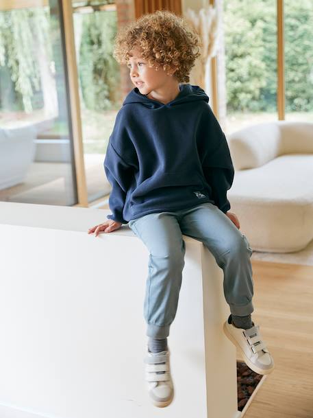 Sweat à capuche en polaire garçon bleu ardoise 8 - vertbaudet enfant 