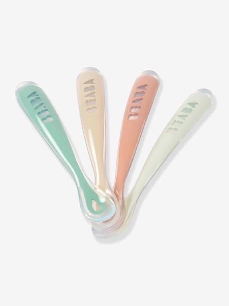 Lot de 4 cuillères 1er âge Soft sans BPA bleu/gris/ocre+blue/ eucalyptus/ pink/ mist+vert sauge 9 - vertbaudet enfant 