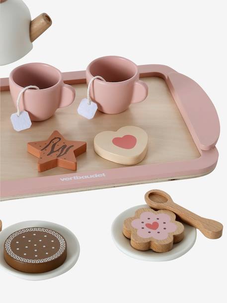 Service à thé en bois FSC® rose 4 - vertbaudet enfant 