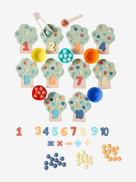 Set d'apprentissage des chiffres en bois FSC® vert 2 - vertbaudet enfant 