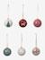 Coffret 6 boules de Noël 3D rouge imprimé 3 - vertbaudet enfant 