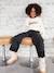 Sweat fille motif Brooklyn zébré écru 6 - vertbaudet enfant 