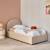 Lit coffre avec sommier à lattes et tête de lit, l206 x p104 x h102cm, finition bouclette Blanc+Kaki+Nude 15 - vertbaudet enfant 