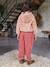 Pantalon fille velours forme loose Léopard+vieux rose 13 - vertbaudet enfant 