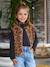 Gilet sans manches fille en sherpa écru+marron 7 - vertbaudet enfant 