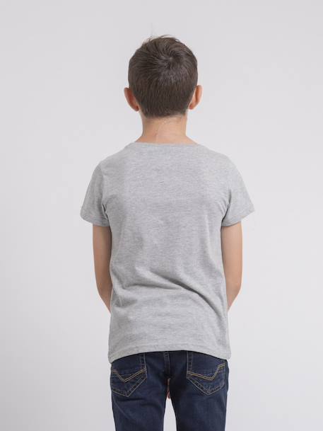 T-shirt col rond pur coton jouancy garçon Gris clair+Gris fonce 2 - vertbaudet enfant 