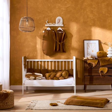 Couverture peluche double gaze et microfibre havane (70 x 100 cm) Ocre 2 - vertbaudet enfant 