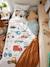 Parure housse de couette enfant et taie d'oreiller QUEL CHANTIER ! écru / multicolore 1 - vertbaudet enfant 