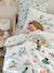 Parure housse de couette + taie d'oreiller enfant MA CABANE bleu gris 1 - vertbaudet enfant 