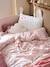 Parure housse de couette enfant et taie d'oreiller LAPIN ROMANTIQUE ivoire / rose 1 - vertbaudet enfant 