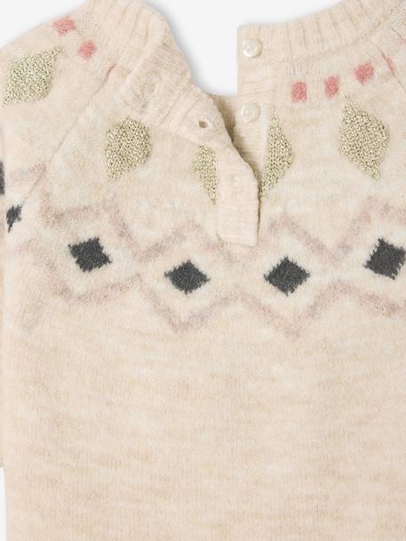 Robe bébé en tricot jacquard vanille 3 - vertbaudet enfant 