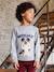 Pull Col Rond Chien gris chiné 1 - vertbaudet enfant 