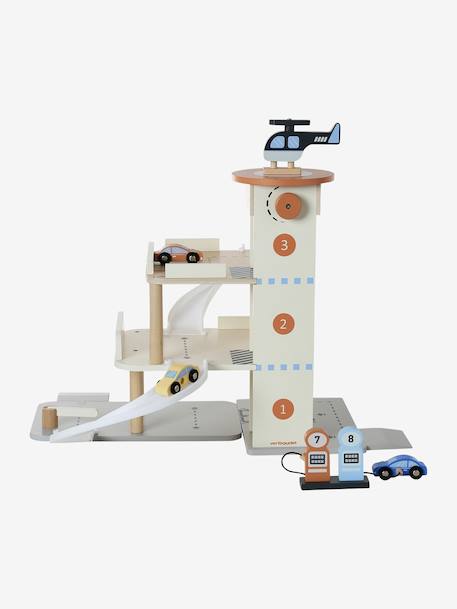 Garage 3 niveaux avec ascenseur en bois FSC® blanc 5 - vertbaudet enfant 