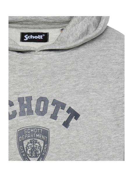Sweatshirt imprimé nypd à capuche Blanc+Bleu jean+Gris chiné+Marine+Noir 8 - vertbaudet enfant 