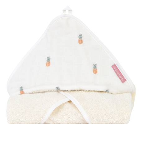 Cape de bain coton bio Ananas+Baleine+Fleurs 2 - vertbaudet enfant 