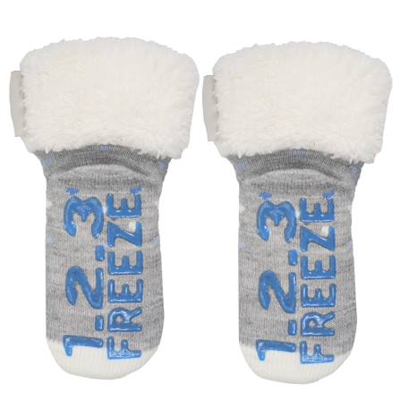 Chaussettes fourrées enfant gris chiné Gris chiné 3 - vertbaudet enfant 
