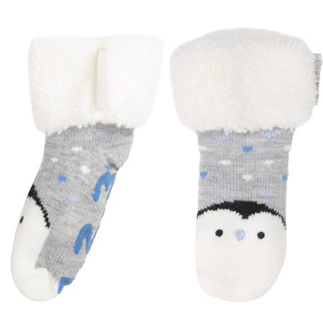 Chaussettes fourrées enfant gris chiné Gris chiné 2 - vertbaudet enfant 