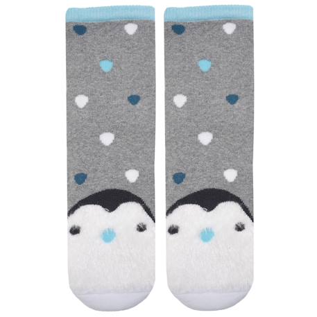 Bébé-Chaussettes antidérapantes enfant gris 5/8 ans