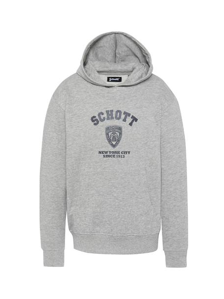 Sweatshirt imprimé nypd à capuche Blanc+Bleu jean+Gris chiné+Marine+Noir 7 - vertbaudet enfant 