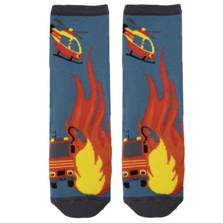 Bébé-Chaussettes, Collants-Chaussettes antidérapantes garçon bleu 5/8ans