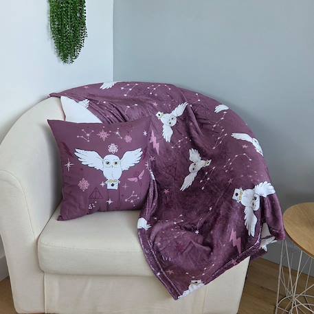 Coffret coussin et plaid harry potter hedwige Violet 3 - vertbaudet enfant 