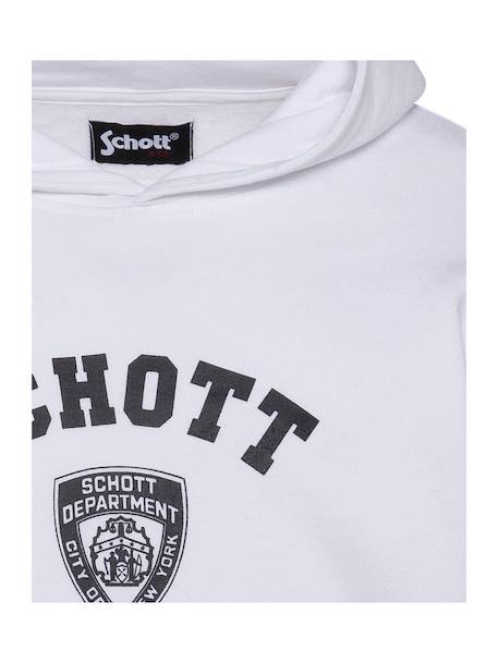 Sweatshirt imprimé nypd à capuche Blanc+Bleu jean+Gris chiné+Marine+Noir 2 - vertbaudet enfant 