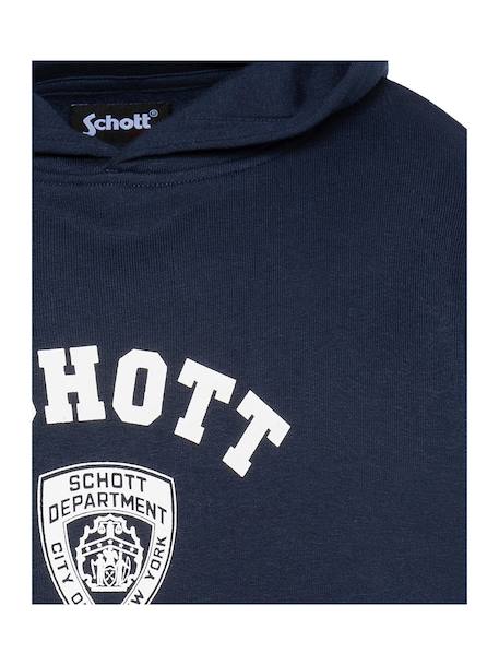 Sweatshirt imprimé nypd à capuche Blanc+Bleu jean+Gris chiné+Marine+Noir 11 - vertbaudet enfant 