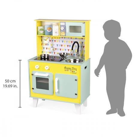 Grande cuisine en bois happy days Bleu / jaune 2 - vertbaudet enfant 