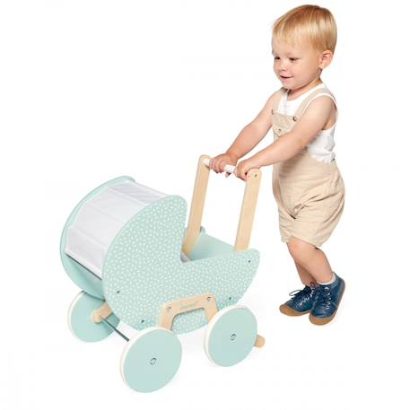 Landau pour poupée et poupon en bois fsc Vert 4 - vertbaudet enfant 