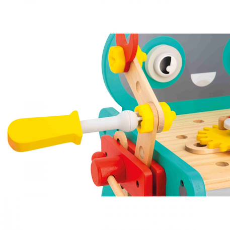 Chariot en bois robot-3 outils 38 accessoires Multicolore 6 - vertbaudet enfant 