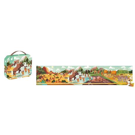 Puzzle frise la préhistoire 100 pièces Multicolore 4 - vertbaudet enfant 