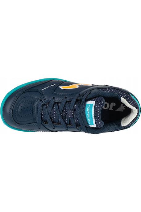 Chaussures de foot en salle enfant cuir top flex Bleu marine 3 - vertbaudet enfant 