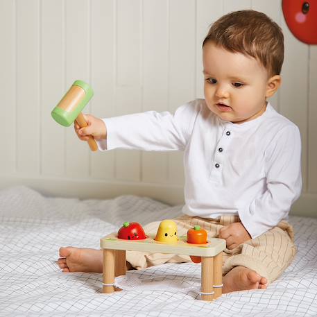 Tap tap légumes de la ferme en bois fsc Multicolore 2 - vertbaudet enfant 