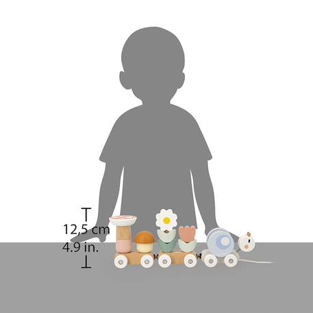 Train à tirer escargot en bois fsc Multicolore 2 - vertbaudet enfant 
