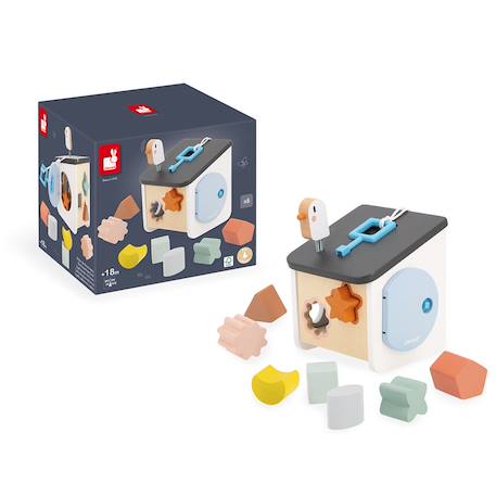 Maison à formes en bois fsc, les oiseaux Multicolore 6 - vertbaudet enfant 