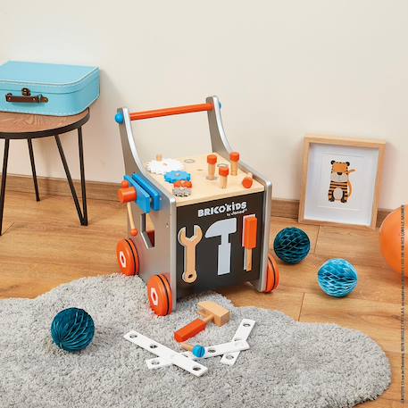 Chariot magnétique brico'kids, 25 accessoires Multicolore 2 - vertbaudet enfant 