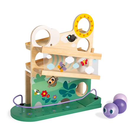 Descendeur chenille en bois Multicolore 1 - vertbaudet enfant 
