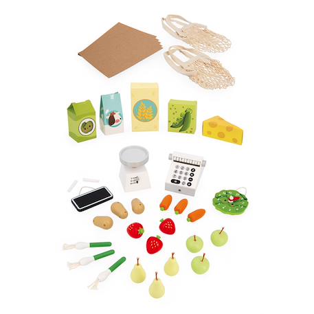 Marchande ferme  'farm market' en bois fsc Jaune 5 - vertbaudet enfant 