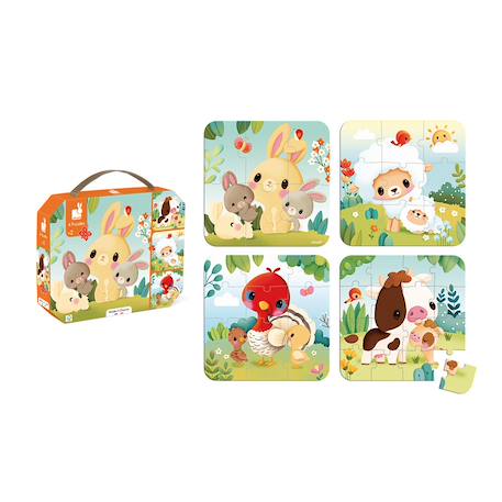 Puzzle animaux de la ferme, 6 à 16 pièces Orange 4 - vertbaudet enfant 