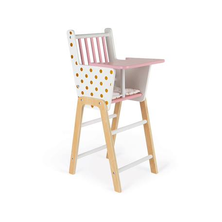 Chaise haute poupées et poupons candy chic Blanc / rose 6 - vertbaudet enfant 