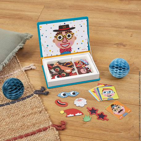Magnéti'book crazy faces garçon, 70 magnets Bleu 2 - vertbaudet enfant 