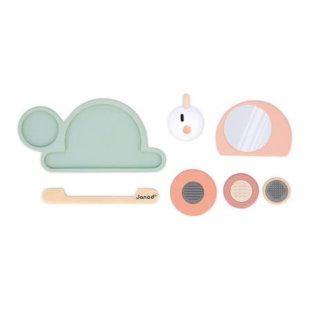 Empilable sensoriel escargot 6 pièces Vert/rose 4 - vertbaudet enfant 