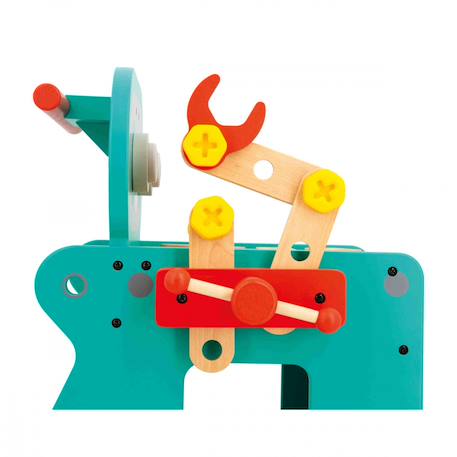 Chariot en bois robot-3 outils 38 accessoires Multicolore 5 - vertbaudet enfant 