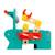 Chariot en bois robot-3 outils 38 accessoires Multicolore 5 - vertbaudet enfant 