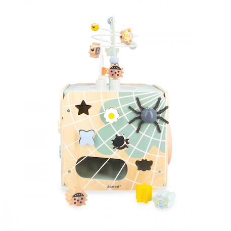 Cube d'activitès géant en bois fsc Multicolore 4 - vertbaudet enfant 
