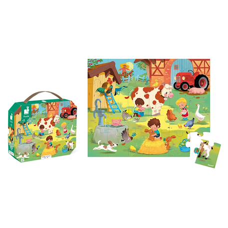 Puzzle une journée à la ferme 24 pièces Multicolore 3 - vertbaudet enfant 