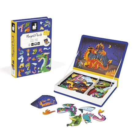 Magneti'book dragons, 10 modèle, 53 magnets Violet 5 - vertbaudet enfant 