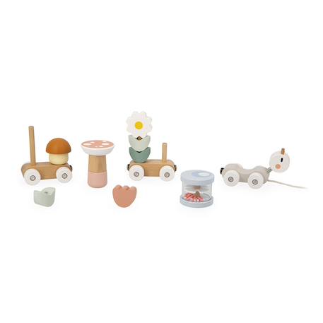 Train à tirer escargot en bois fsc Multicolore 3 - vertbaudet enfant 